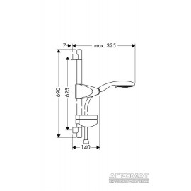 Душевой комплект Hansgrohe Raindance E 27883000