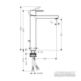 Смеситель для раковины Hansgrohe Metropol 14020000