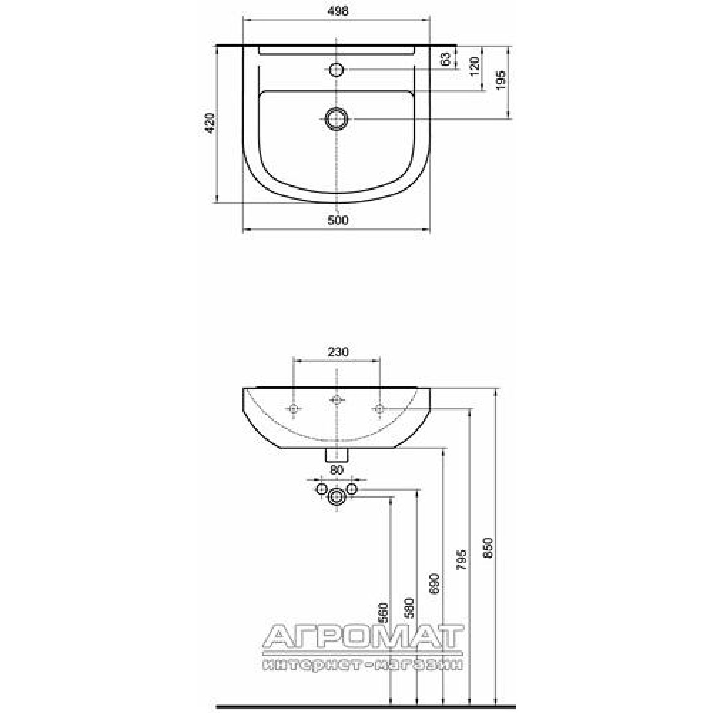 Раковина Kolo Primo K81150 50см