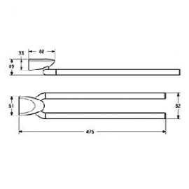 Аксессуар Hansa 5379-0900 MOTION Полотенцедержательдвойн.