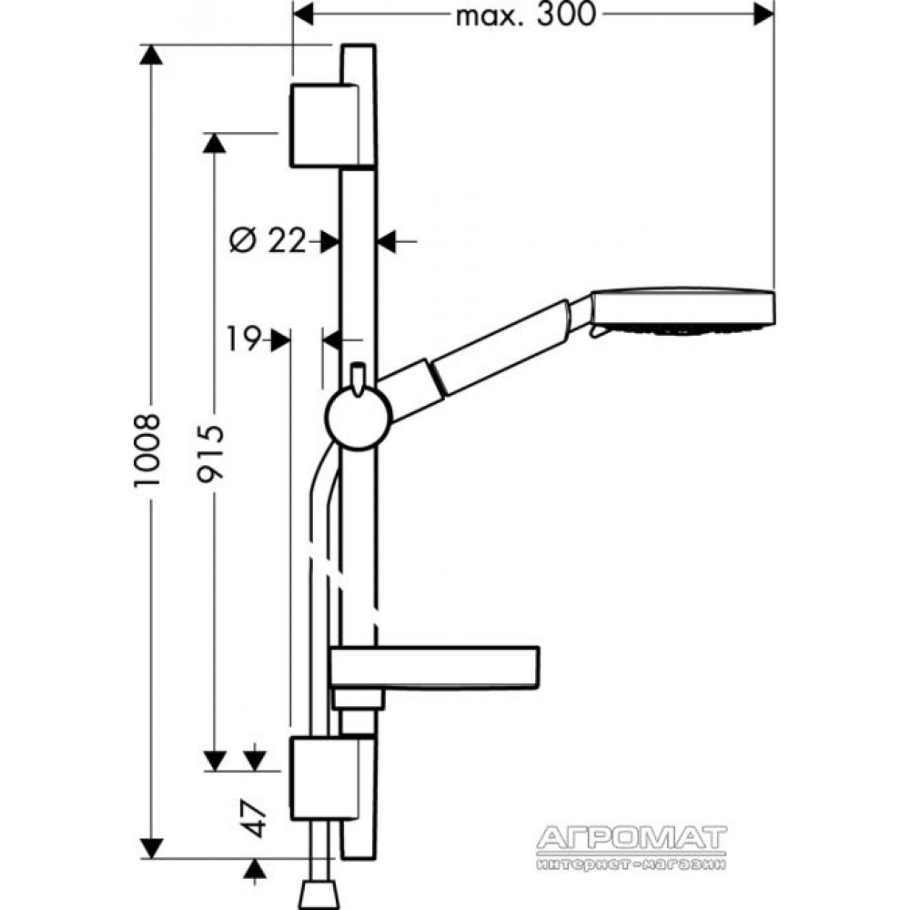 Душевой комплект Hansgrohe Raindance S 27884000