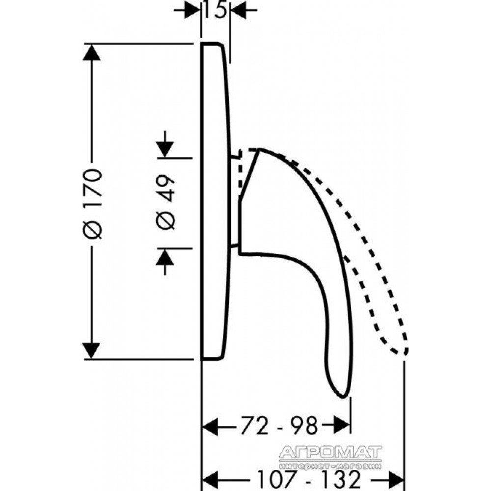 Наружная часть Hansgrohe Focus E 31761000