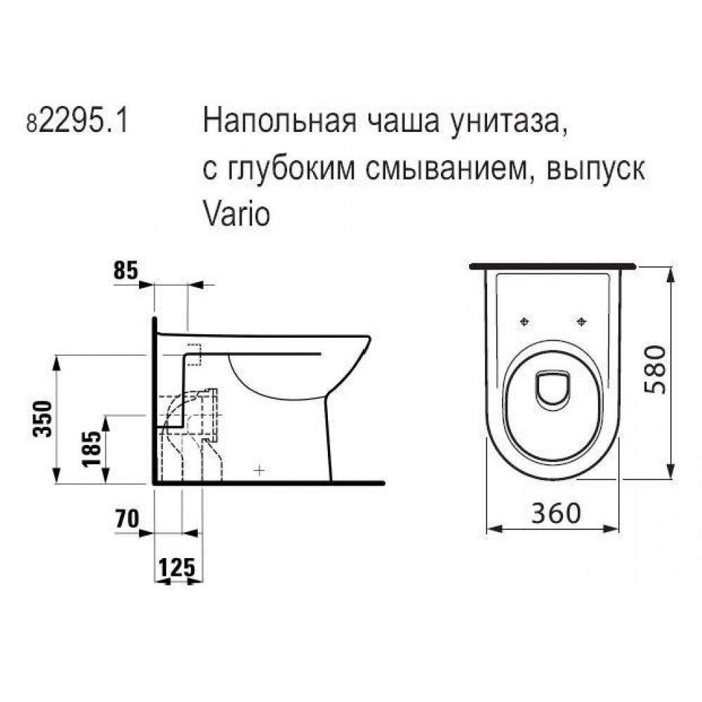 Laufen 22951 000 000 PRO Унитаз нап.