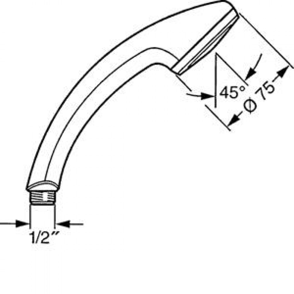 Смеситель Hansa 0430-0100 PROJET Ручной душ