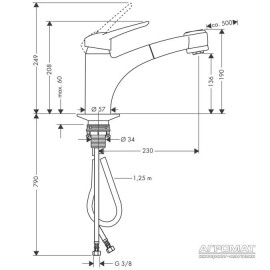 Смеситель для кухни Hansgrohe Metropol 14837800
