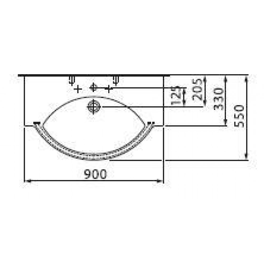 Раковины и ножки Laufen 12508 000 104 PALACE раковина-90