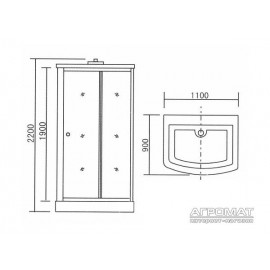 Паровой бокс Appollo GUCI-865 Silver Grey