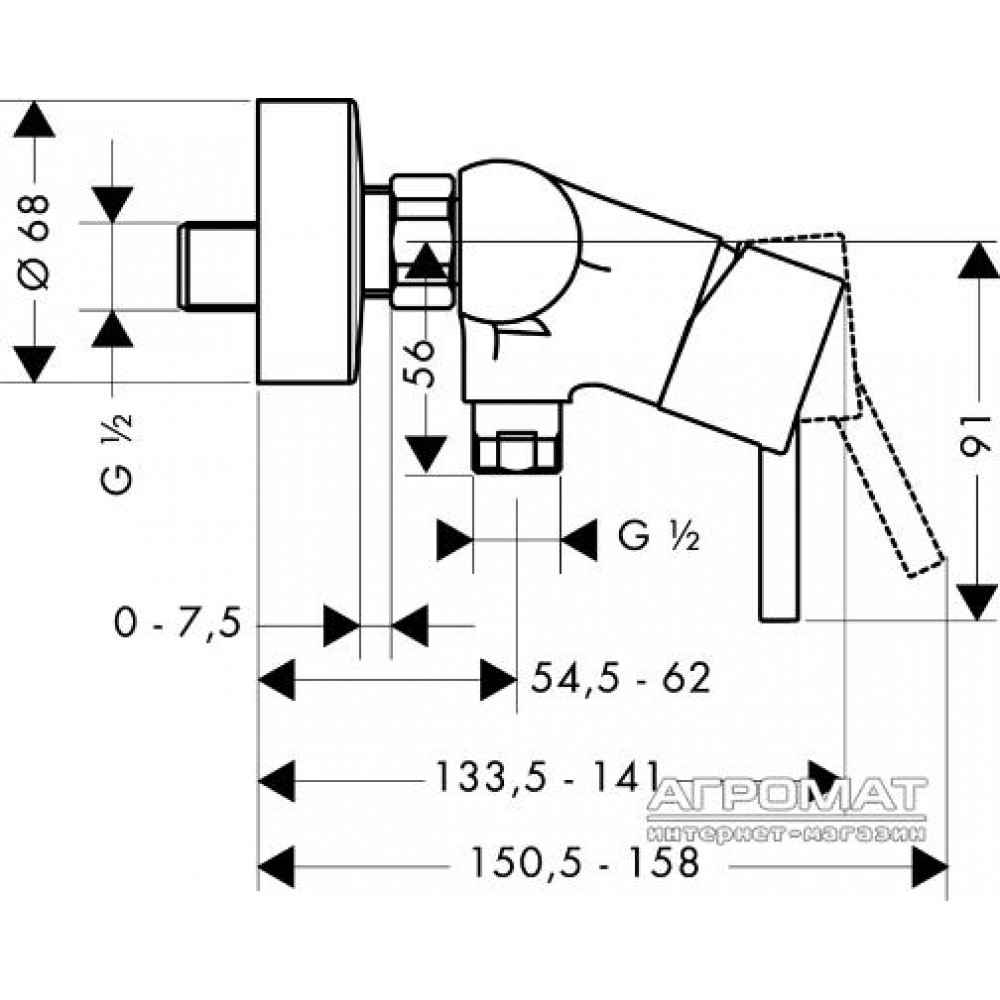 Смеситель для душа Hansgrohe Talis S2 32640000