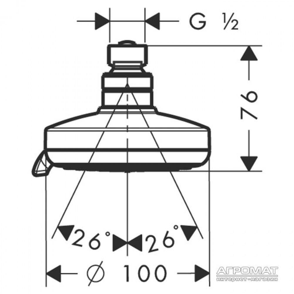 Верхний душ Hansgrohe Croma 27443000