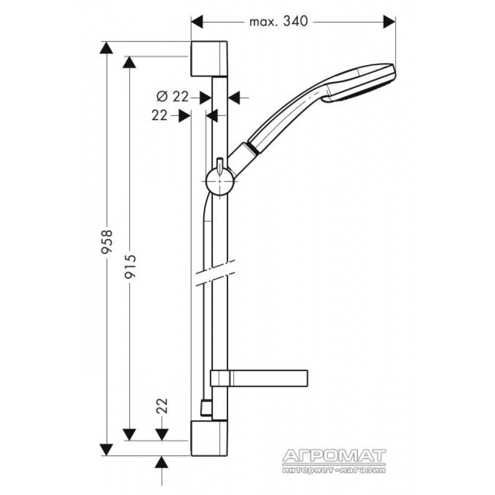Душевой комплект Hansgrohe Croma 27771000