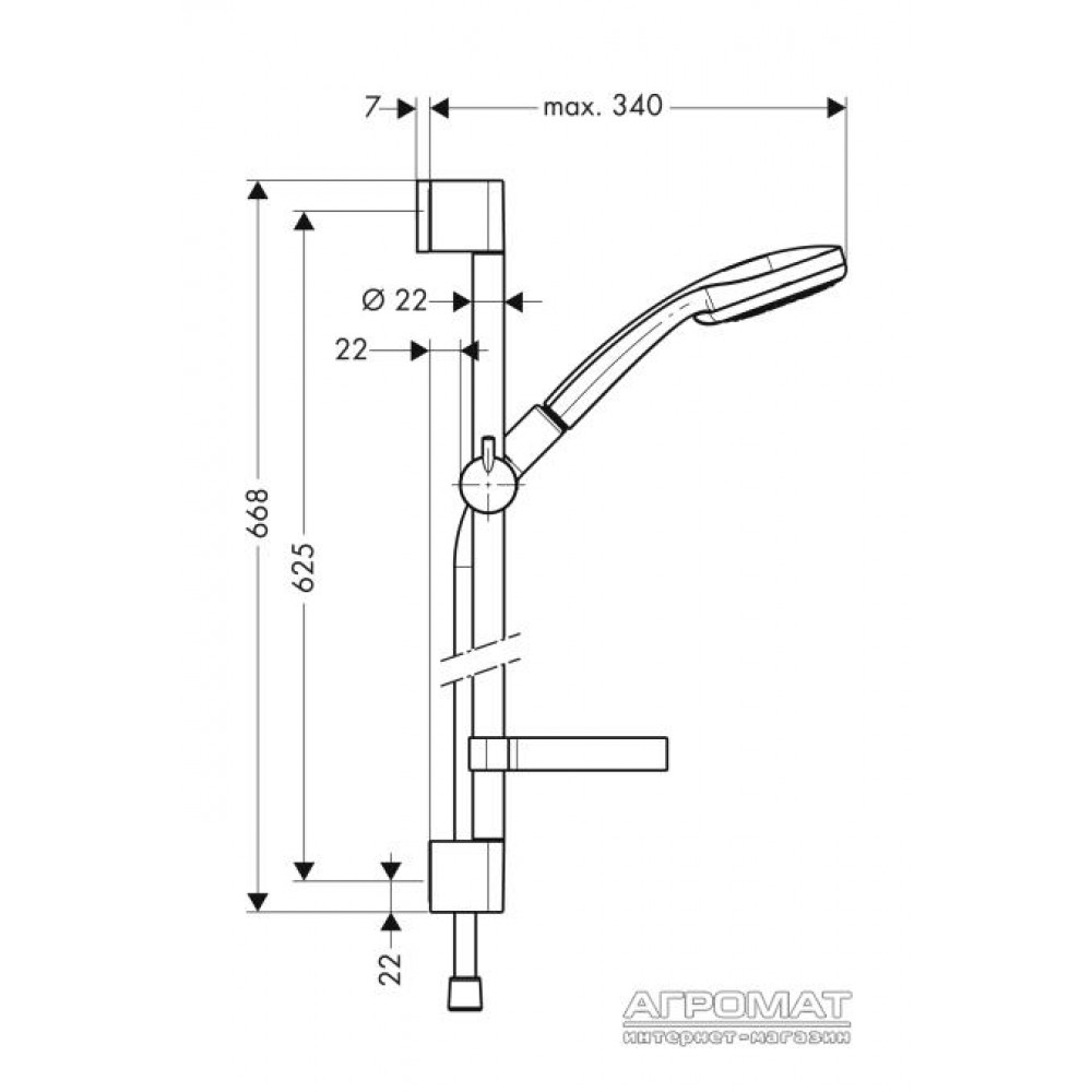 Душевой комплект Hansgrohe Croma 27775000
