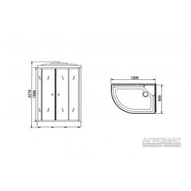 Паровой бокс Appollo GUCI-851 Silver Grey правая