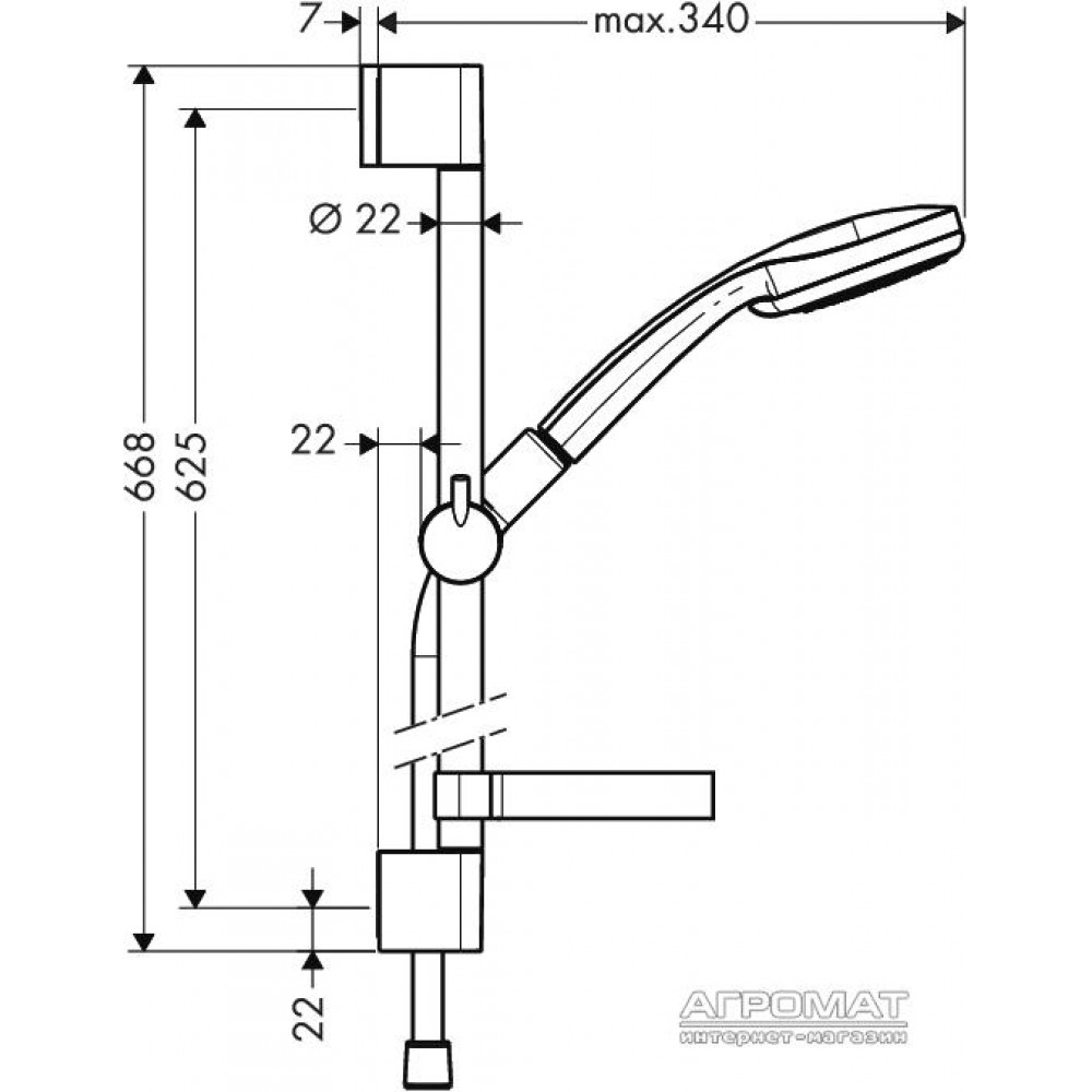 Душевой комплект Hansgrohe Croma 27772000