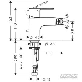 Смеситель для биде Hansgrohe Talis Е2 31622000