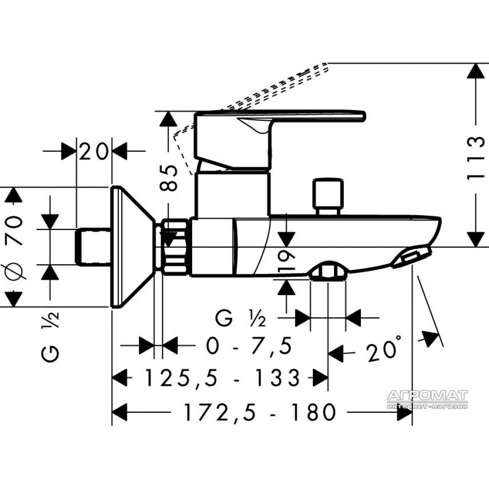 Смеситель для ванны Hansgrohe Talis E2 31642000