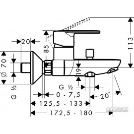 Смеситель для ванны Hansgrohe Talis E2 31642000