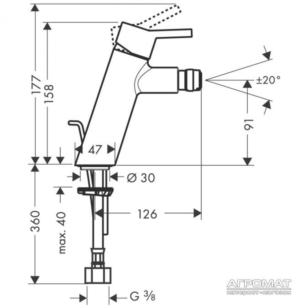 Смеситель для биде Hansgrohe Talis S2 32240000