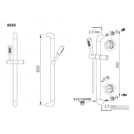 Душевой комплект Oras Alessi Dot 8690
