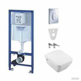 Унитаз подвесной Villeroy&Boch Architectura и инсталяция Grohe Rapid SL