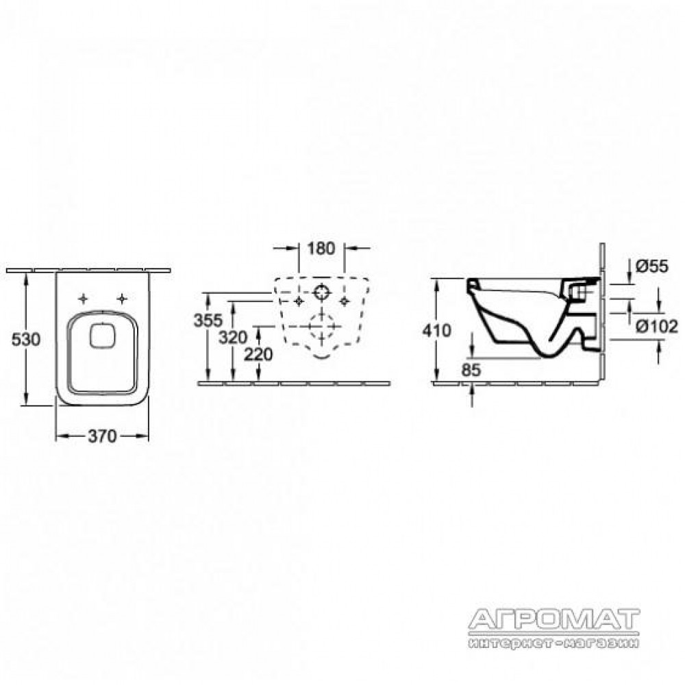 Унитаз подвесной Villeroy&Boch Architectura и инсталяция Grohe Rapid SL
