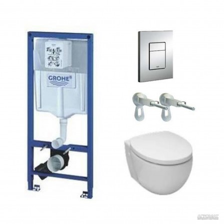 Унитаз подвесной Villeroy&Boch Tube и инсталяция Grohe Rapid SL