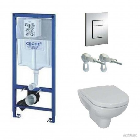 Унитаз подвесной Laufen Pro и инсталяция Grohe Rapid SL