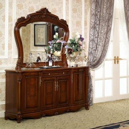 Буфет Furniture Design Furniture Classic (темный орех) 802 с зеркалом