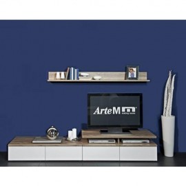 Гостиная Arte-M Linea (oak dark HN/white HG/oak dark HN) 2*265 1557 + 265 165 + 265 400