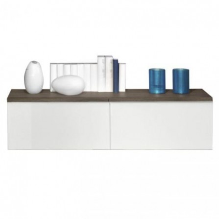 Шкаф навесной Arte-M Linea (oak dark HN/white HG/oak dark HN) 265 4107