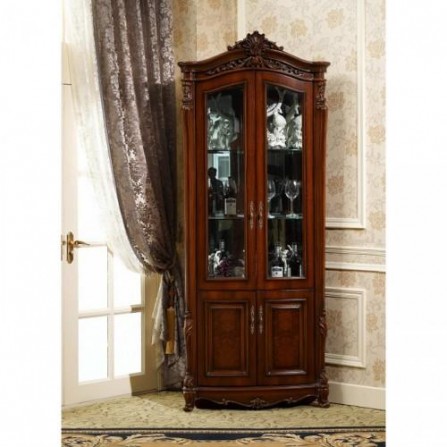 Витрина Furniture Design Furniture Classic (темный орех) 802 угловая