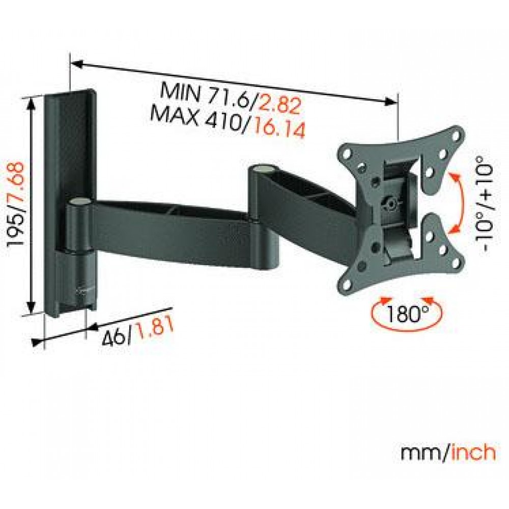 Кронштейн настенный Vogels Wall 1045 Black