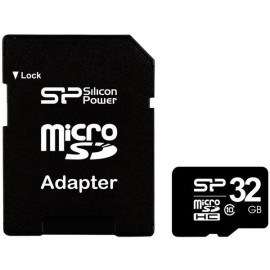 Карта памяти Silicon Power microSDHC 32 GB card Class 10 (+ adapter)