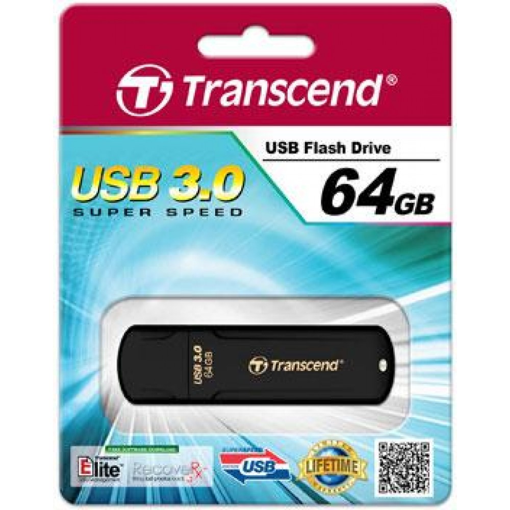Flash Drive Transcend JetFlash 700 64 GB USB 3.0 Black
