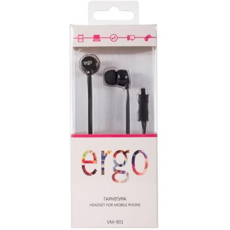 Гарнитура внутриканального типа Ergo VM-901 Black