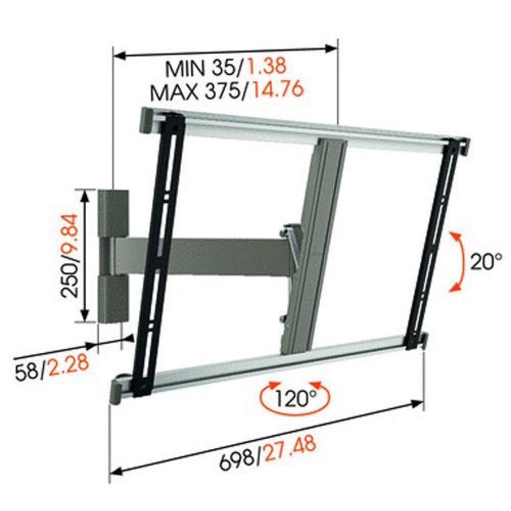 Кронштейн настенный Vogels Thin 325