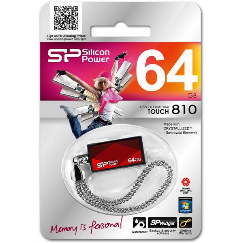 Flash Drive Silicon Power Touch 810 64 GB Red
