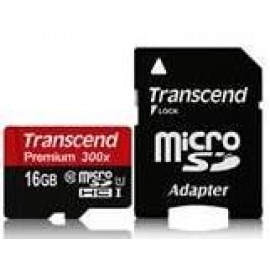 Карта памяти Transcend microSDHC 16 GB Class 10 UHS-I Premium (+ адаптер)
