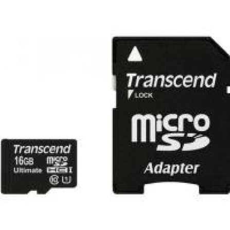 Карта памяти Transcend microSDHC 16 GB Class 10 UHS-I Ultimate (X600) (+ адаптер)