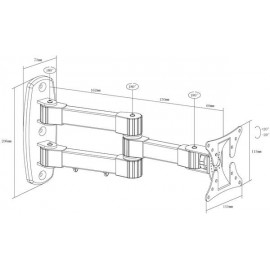 Кронштейн настенный X-Digital STEEL SA145 Black
