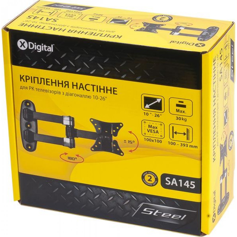 Кронштейн настенный X-Digital STEEL SA145 Black