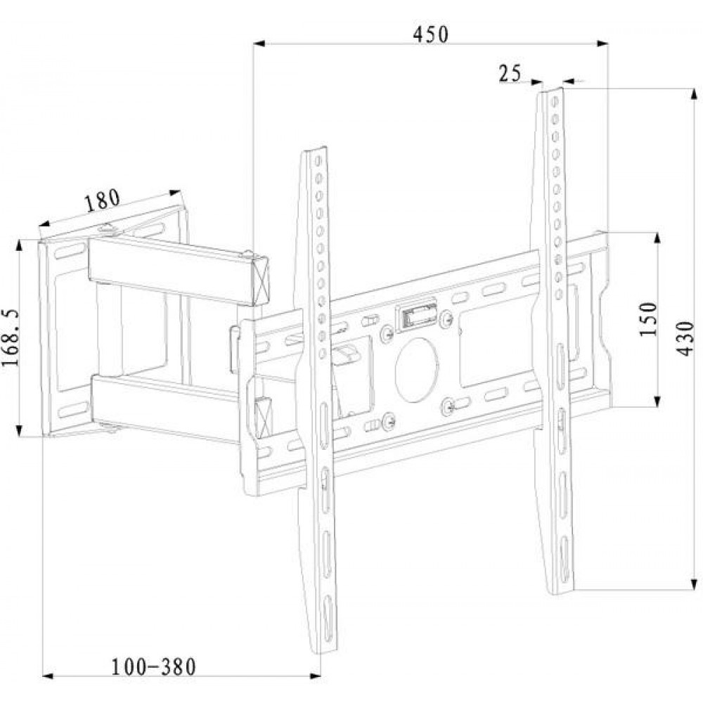 Кронштейн настенный X-Digital STEEL SA325 Black