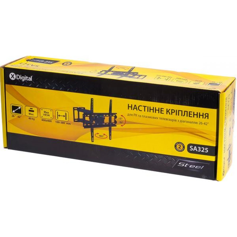 Кронштейн настенный X-Digital STEEL SA325 Black