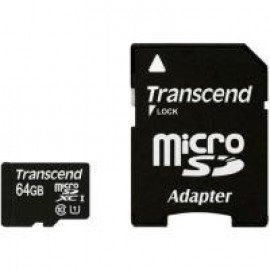 Карта памяти Transcend microSDXC 64 GB Class 10 UHS-I Premium (X300) (+ адаптер)