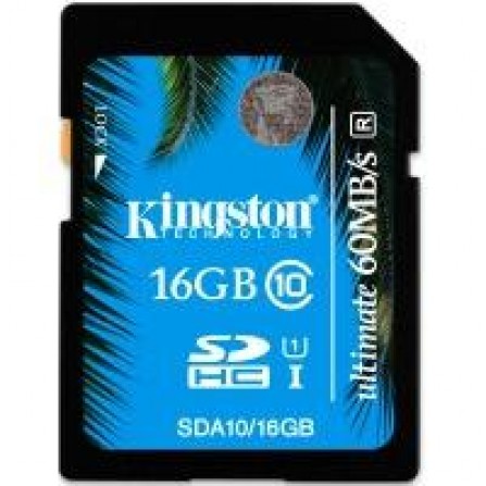 Карта памяти Kingston SDHC 16 GB Class 10 UHS-I Ultimate