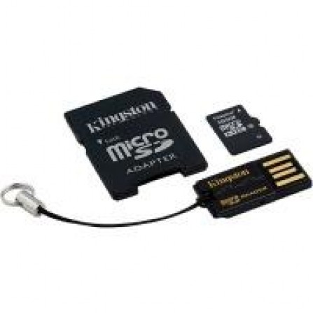 Карта памяти Kingston microSDHC 16 GB Class 10 (+ SD adapter + USB reader)