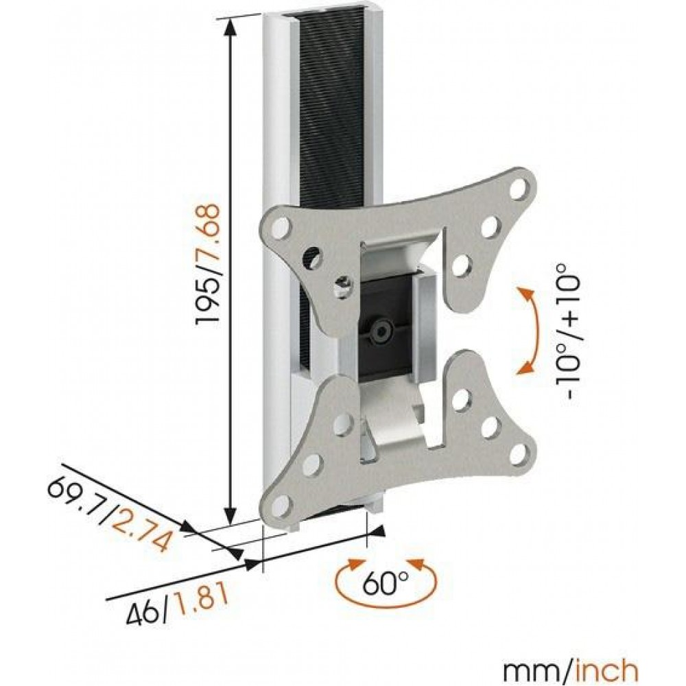 Кронштейн настенный Vogels Wall 1020 Silver