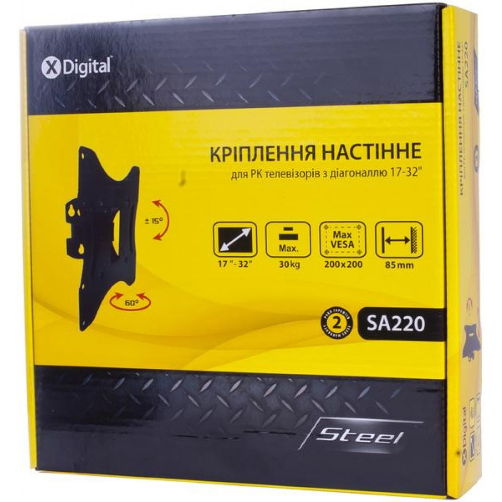 Кронштейн настенный X-Digital STEEL SA220 Black
