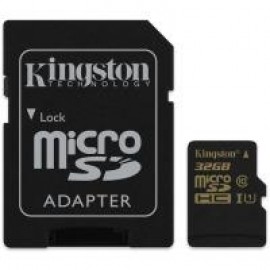 Карта памяти Kingston microSDHC 32 GB Class 10 UHS-I (+ SD адаптер)