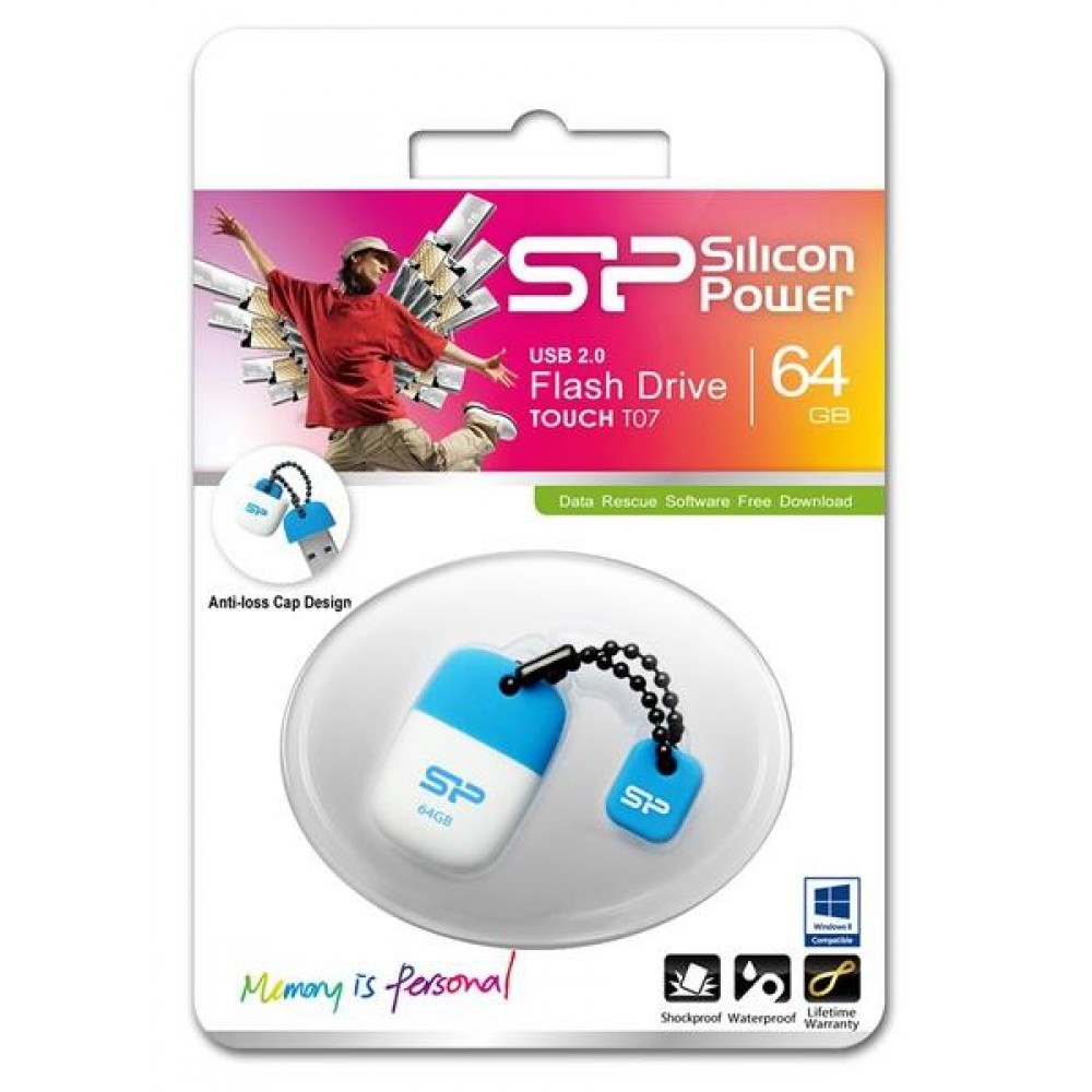 Flash Drive Silicon Power Touch T07 8 GB Blue