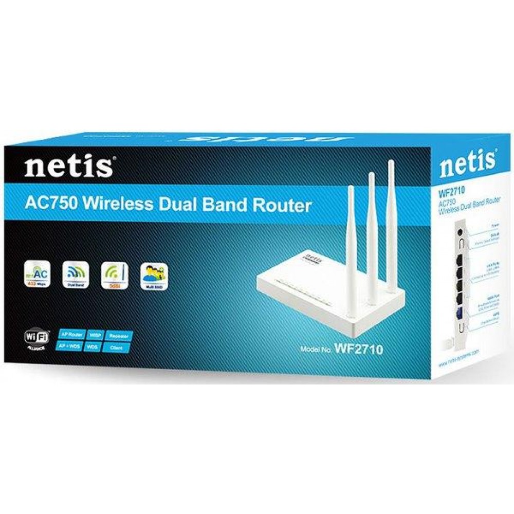 Беспроводной маршрутизатор Netis WF2710 AC 750Mbps Wireless Dual Band Router